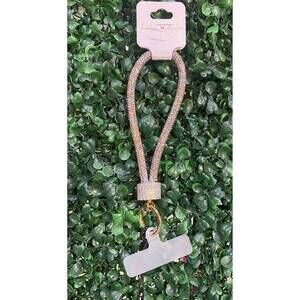 NEW SOPHIA COLLECTION rhinestone phone wrist strap lanyard in iridescent